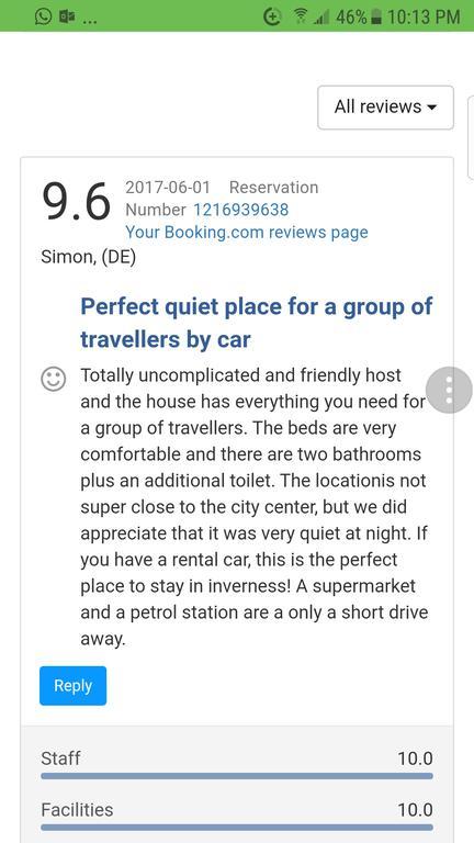 Jane'S Villa Free Parking 인버네스 외부 사진